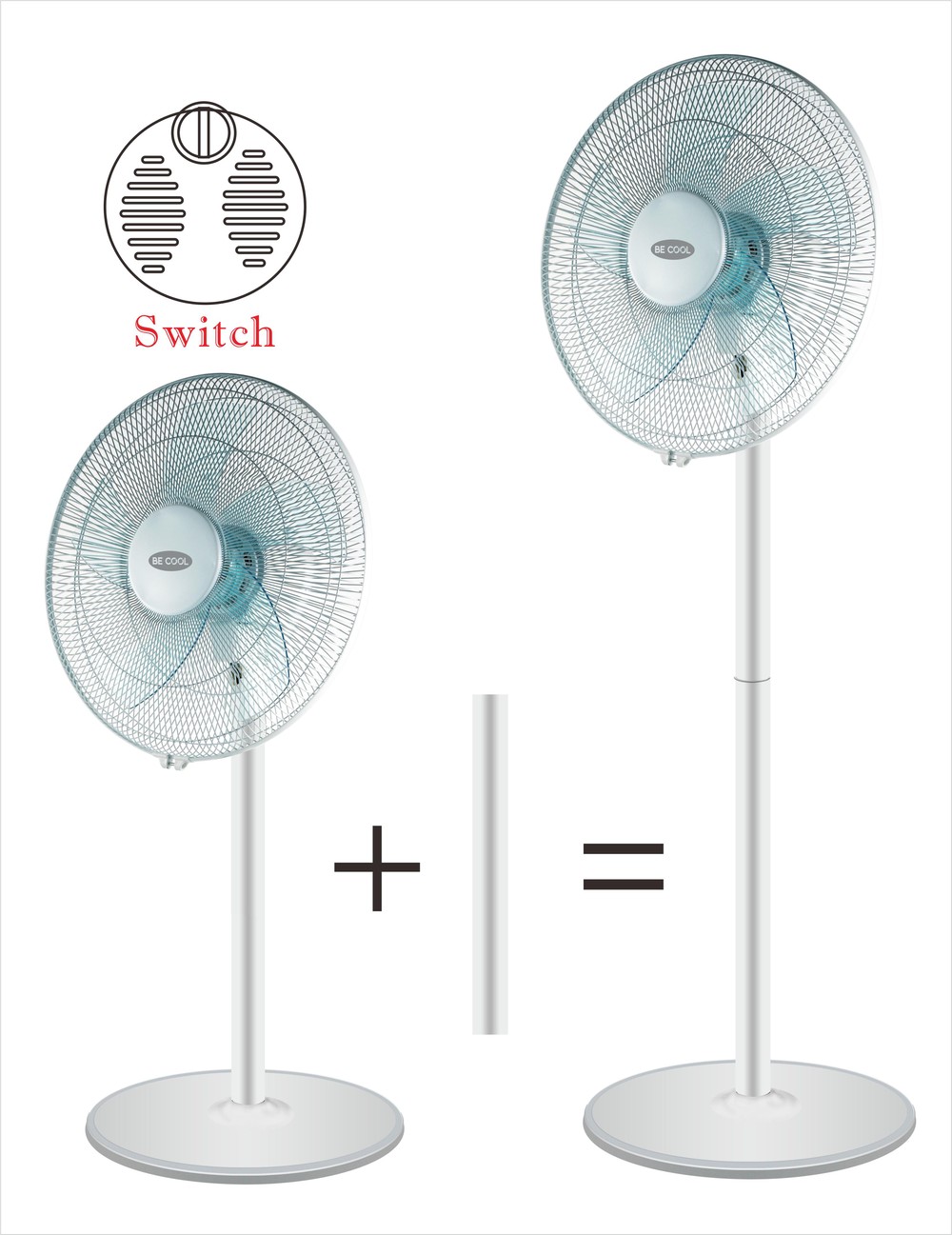 BC40STTI2201 weiß Standventilator