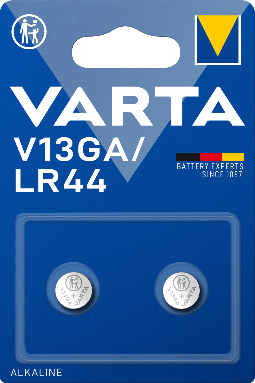 2 Varta 4276 Professional V13GA LR44 Knopfzelle Batterien im 2er Blister 