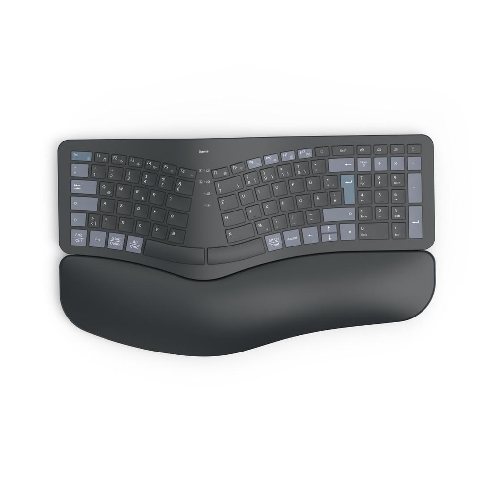Multi-Device-Tastatur "WK-900 Ergo", kabellos, geteilt, LED, SW, QWERTZ DE (00173071)
