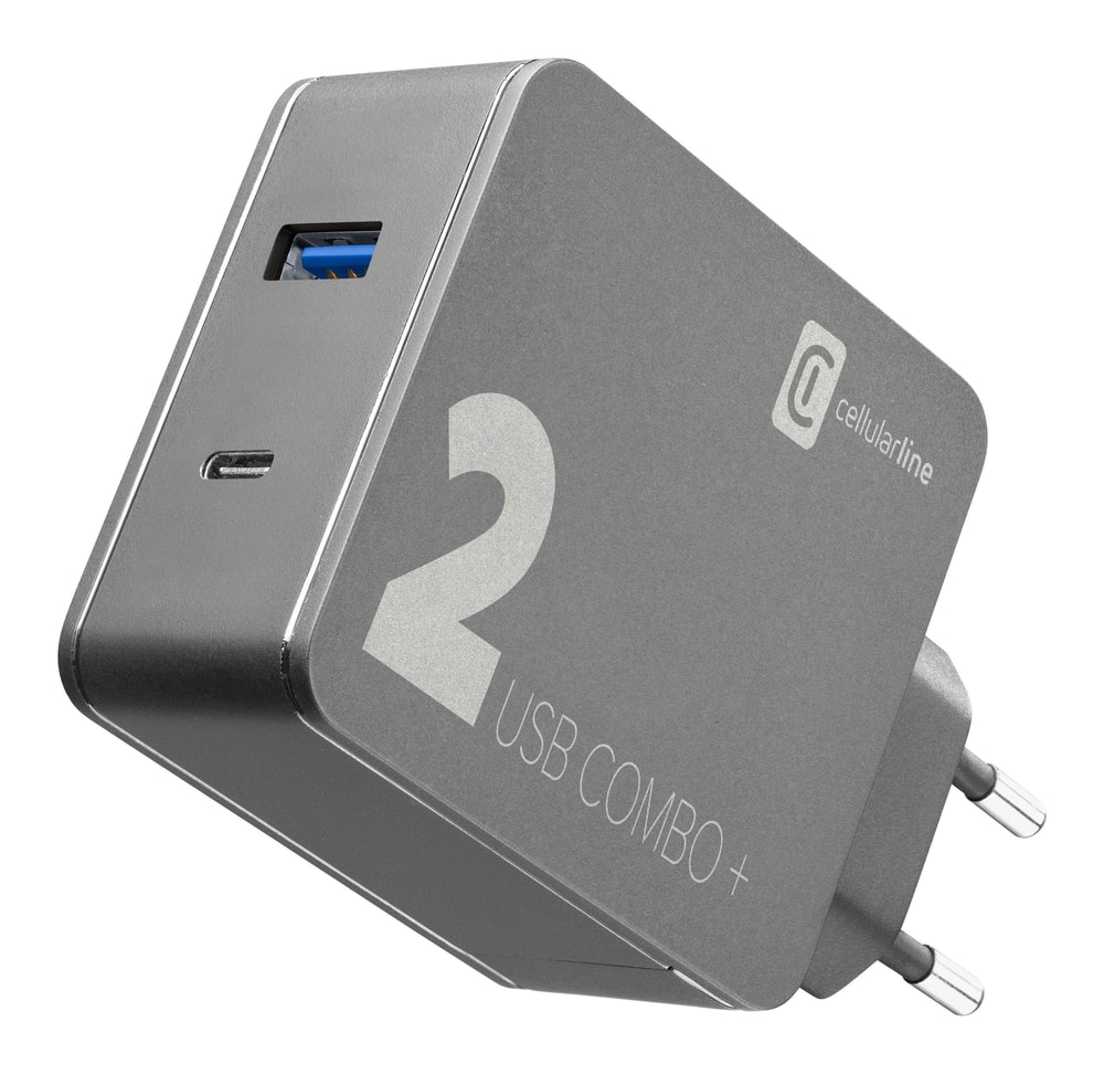 Dual Port Travel Charger Multipower Combo Plus 45W Black (60358) Ladegerät (USB-A + USB-C)