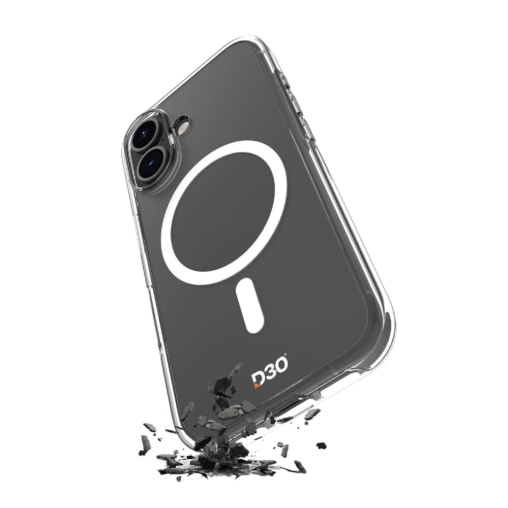 Cover Impact Clear D3O for iPhone 16, Transparent