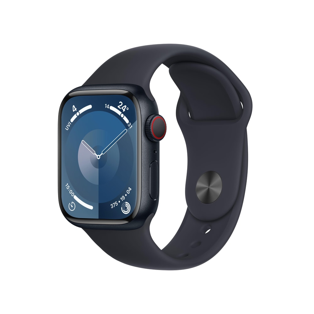 Watch Series 9 GPS + Cellular 41mm Mitternacht Aluminiumgehäuse mit Mitternacht Sportband - S/M