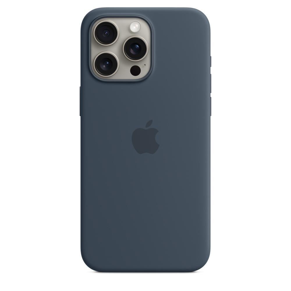 iPhone 15 Pro Max Silikon Case mit MagSafe - Sturmblau