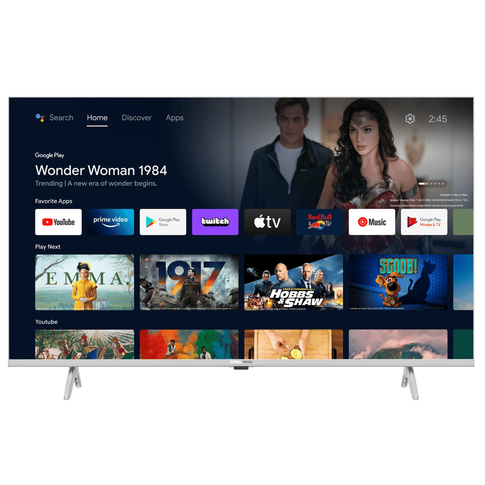 Abbildung Grundig Android TV 6390 Silber 40"