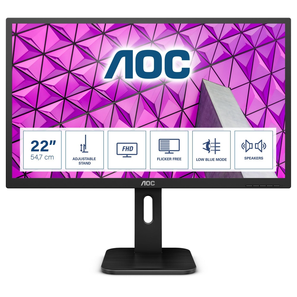 Monitor 22P1D, P1, Schwarz, 22 Zoll, Full HD, TN, 60 Hz, 2 ms