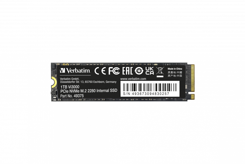 Vi3000 PCIe NVMe M.2 SSD 1TB, interne Festplatte (49375)