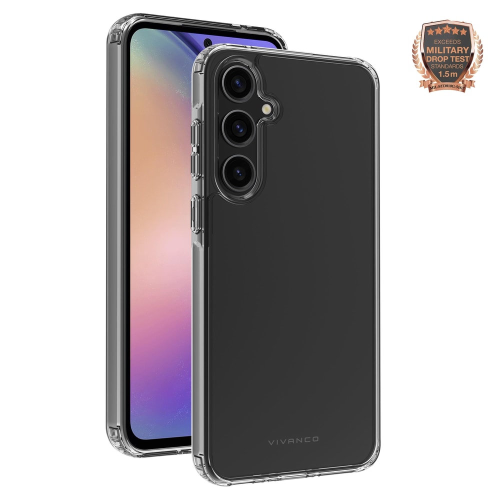 Safe and Steady, Anti Shock Cover für Galaxy A55 5G, 1.5m Drop-Protection Transparent (64095)