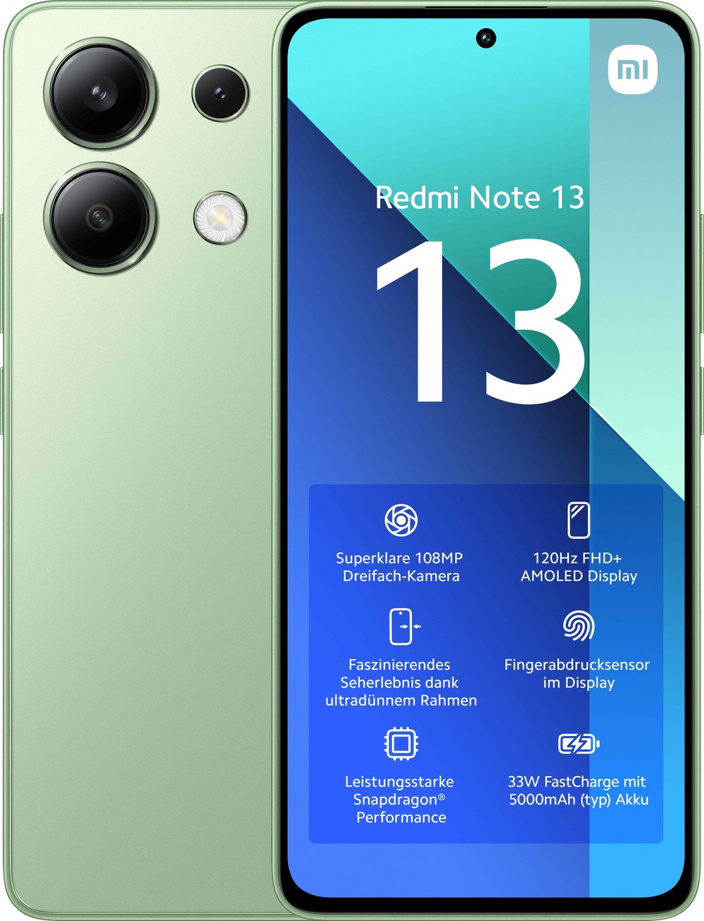 Redmi Note 13 4G 6GB + 128GB Mint Green Smartphone