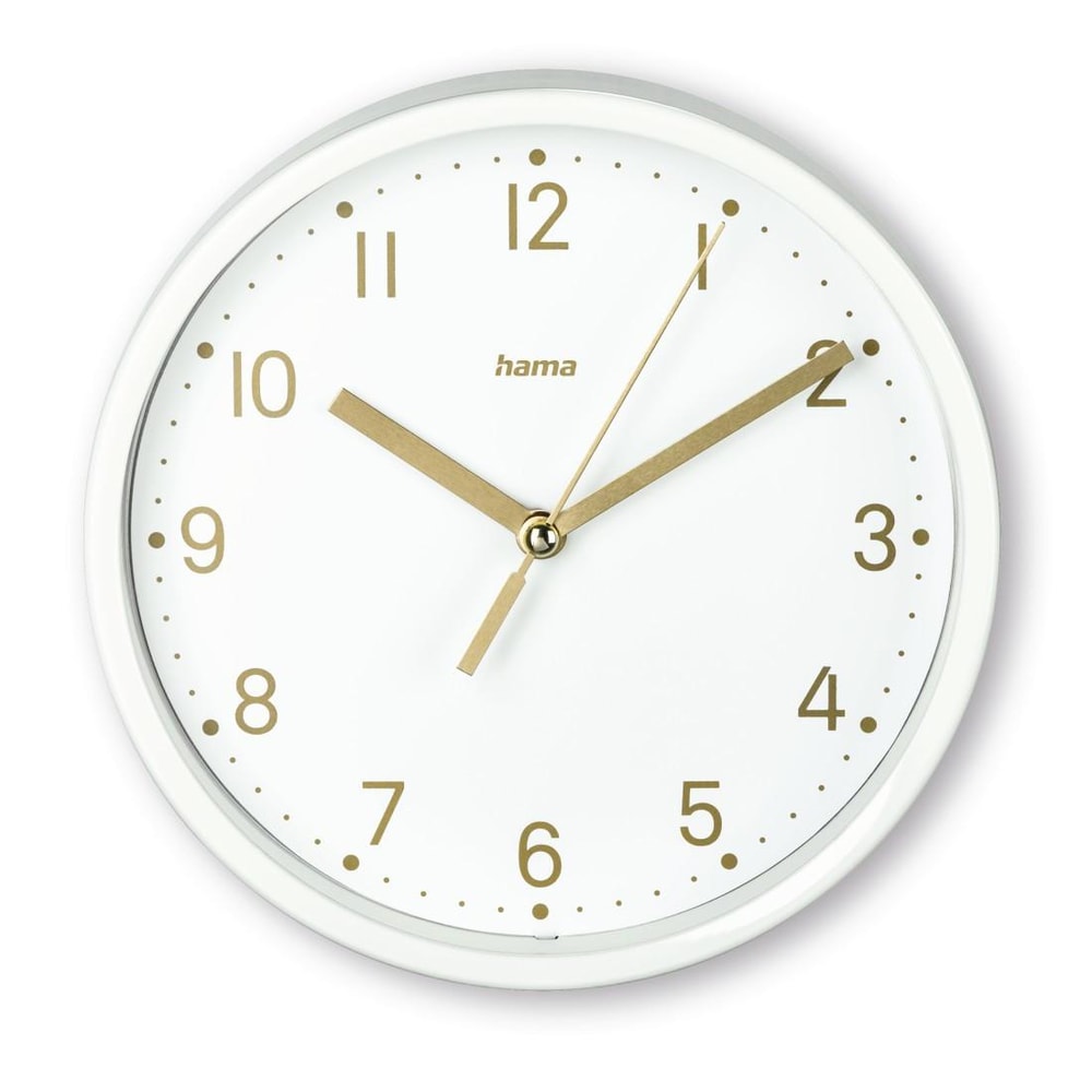 Tischuhr "Madeira", Ø 16 cm, geräuscharm, Weiß (00185869)