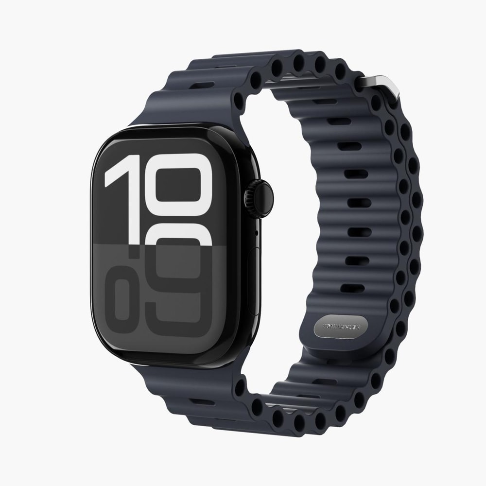 Watch Strap - Wave Band 2 - Armband für Apple Watch 40 / 41 / 42 mm, Navy Armband