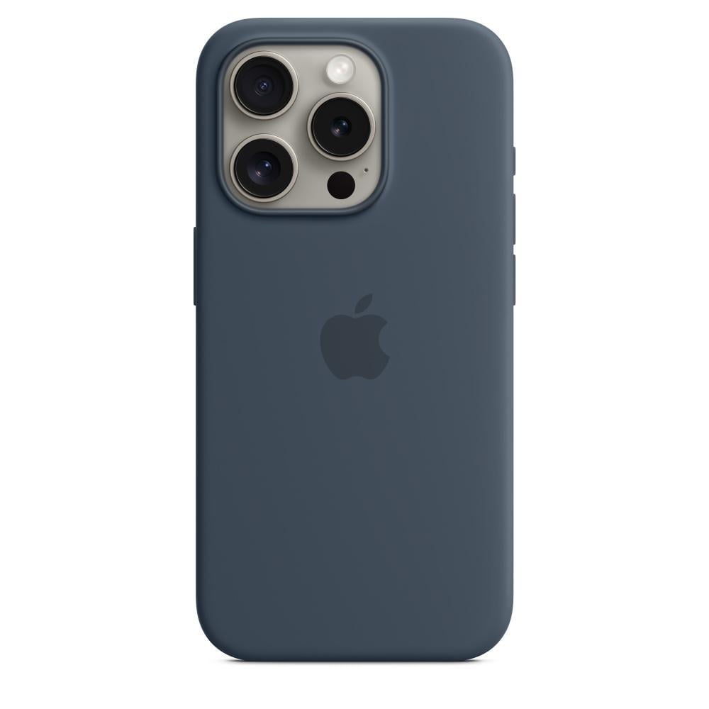 iPhone 15 Pro Silikon Case mit MagSafe - Sturmblau