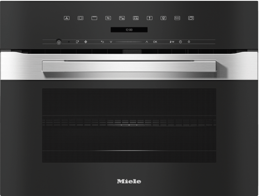 H 7240 BM Kompakt-Backofen mit Mikrowelle Edelstahl/CleanSteel