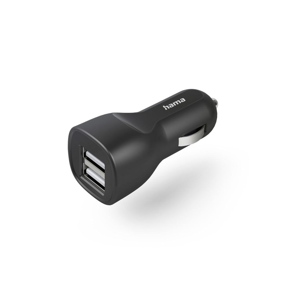 Auto-Ladegerät, 2x USB-A, 12 W, Schwarz (00201636)