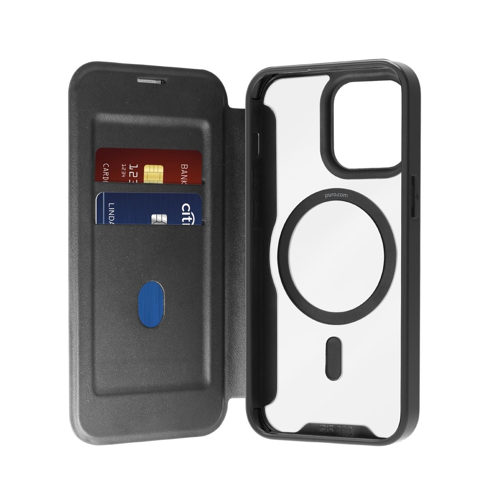 Book Mag 2 Case for iPhone 16 Pro, Schwarz