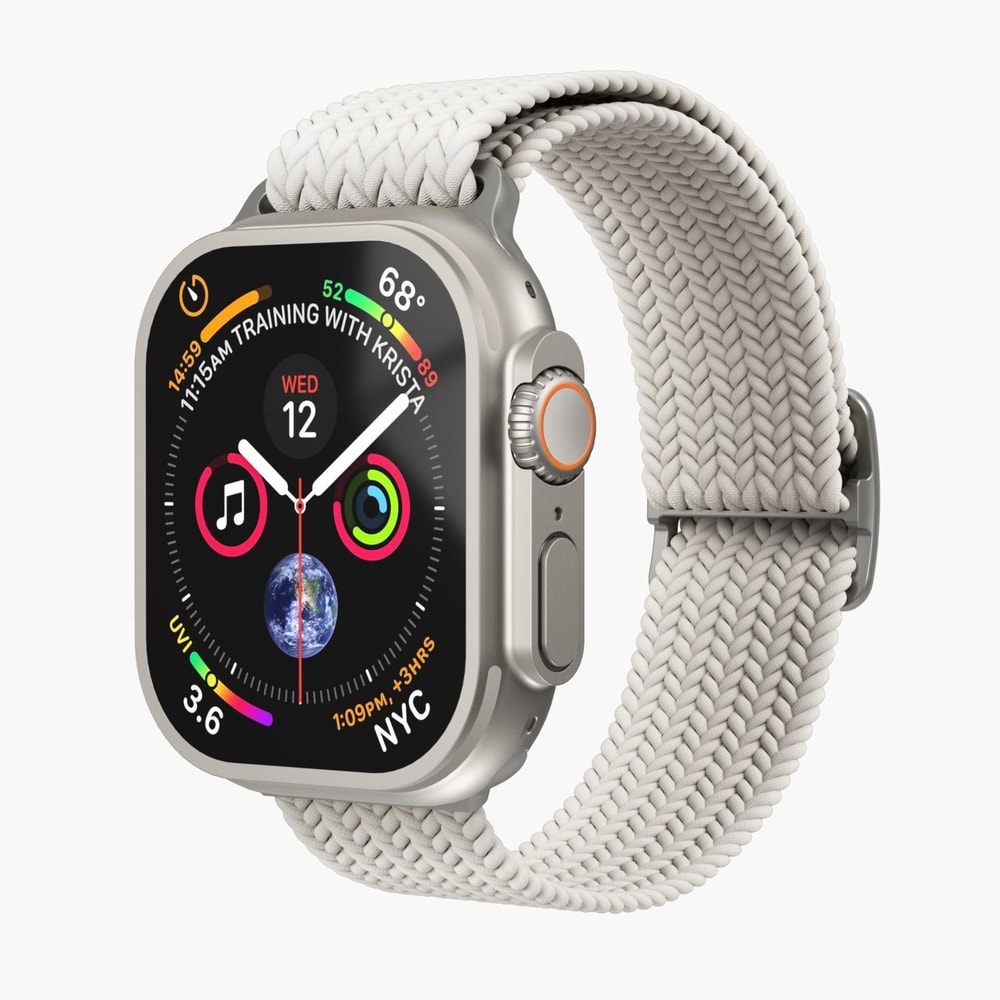 Watch Strap - Woven Loop - Armband für Apple Watch 44 / 45 / 46 / 49 mm, Cream Armband