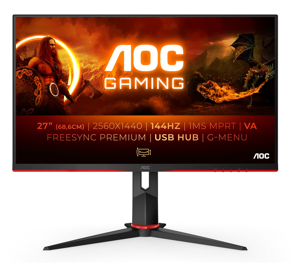 Gaming-Monitor Q27G2U/BK, G2, Schwarz, 27 Zoll, WQHD, VA, 144 Hz, 1 ms