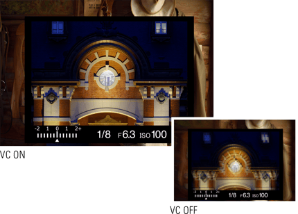 Abbildung VC-Bildstabilisator für gestochen scharfe Aufnahmen – auch bei wenig Licht