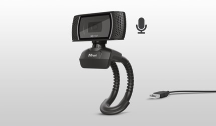 Abbildung HD Webcam mit praktischem eingebautem Mikrofon, perfekt für Videochats