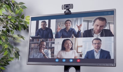 Abbildung HD Webcam mit praktischem eingebautem Mikrofon, perfekt für Videochats