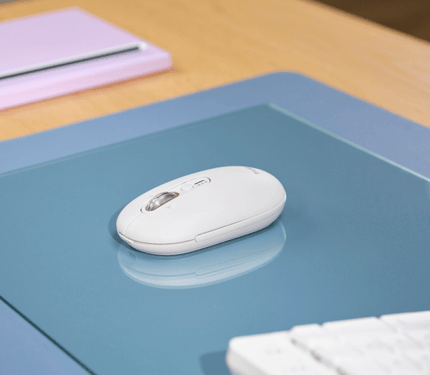 Abbildung Schlanke Funkmaus mit Mehrgeräte-Anschluss und Hyperscroll-Rad für superschnelles Scrollen