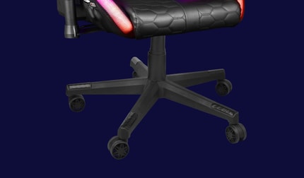 Abbildung Gaming-Stuhl mit RGB LED-Beleuchtung, ausgedehnte und komfortable Gaming-Sessions