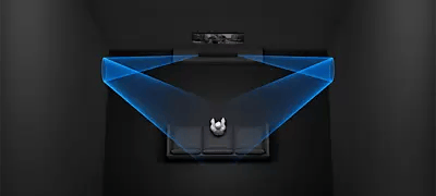 Abbildung Die seitlichen Lautsprecher erfüllen den Raum mit Klang