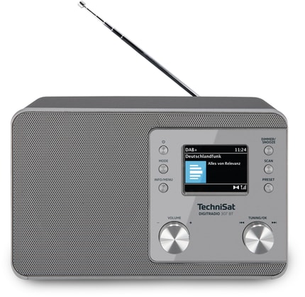 TechniSat DIGITRADIO 1 S - tragbares Stereo DAB Radio mit Akku (DAB+, UKW,  FM, Lautsprecher, Kopfhörer-Anschluss, Favoritenspeicher, OLED-Display, 2 W  RMS) silber/schwarz : : Elektronik & Foto