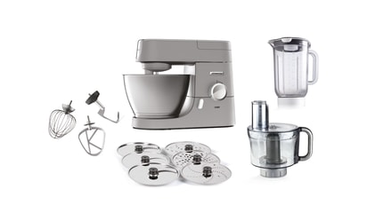 Abbildung Servieren Sie leckeres Essen mit dieser zuverlässigen Küchenmaschine. Sie wurde dazu konzipiert, Sie bei der Zubereitung einer Vielzahl an Gerichten zu unterstützen.