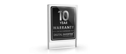 Abbildung 10 Jahre Garantie auf den Digital Inverter Kompressor