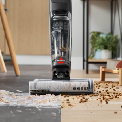 Abbildung Saugen und wischen in einem Schritt oder nur kraftvoll saugen