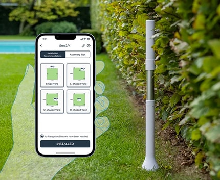 Abbildung In-App-Einstellung der Mähgrenzen