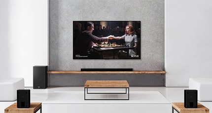Abbildung Die LG Soundbar optimiert den Sound des LG TV