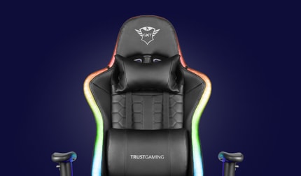 Abbildung Gaming-Stuhl mit RGB LED-Beleuchtung, ausgedehnte und komfortable Gaming-Sessions