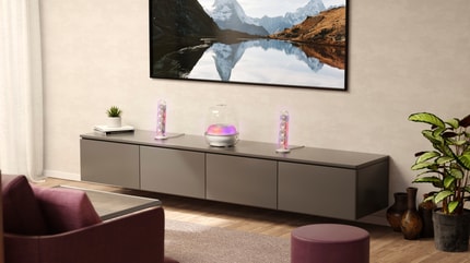 Abbildung Belebe dein Zuhause mit sattem Klang, Umgebungslicht und zeitlosem Design