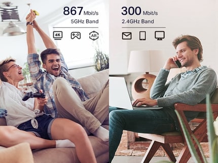 Abbildung Schnelleres Dualband-WLAN Bis zu 1200 Mbit/s