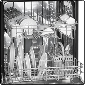 Abbildung Klappbarer Gläser- und Tellerhalterungen