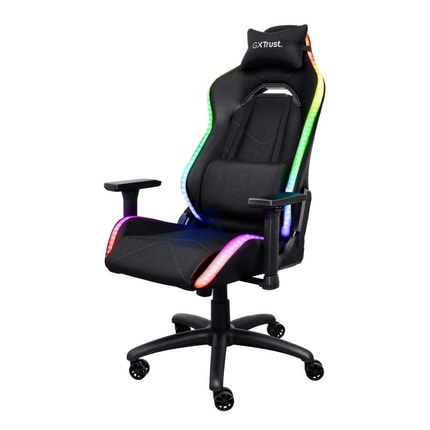 Abbildung Bequemer, vollständig einstellbarer Gaming-Stuhl mit RGB-Beleuchtung