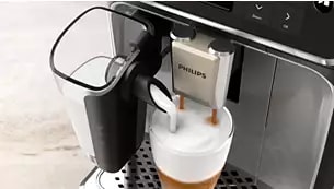 Abbildung Zaubern Sie samtig-cremigen Milchschaum mit dem LatteGo Milchsystem