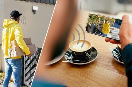 Abbildung WLAN-Kamera mit 2-Wege-Audio: Sprechanlage to go