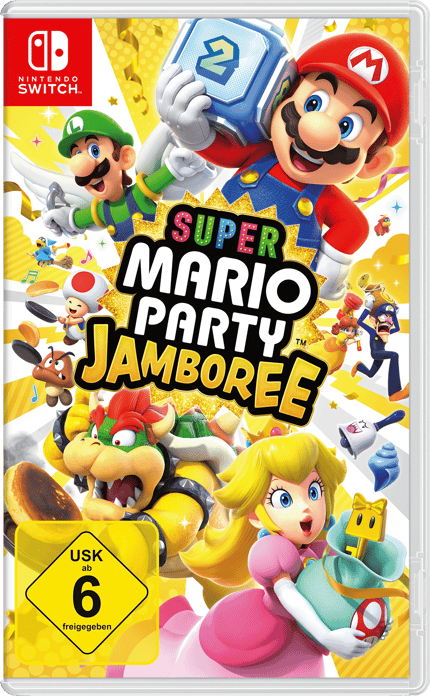 Abbildung Mach mit bei der großen Sause in der neuesten Mario Party auf sieben Spielbrettern mit über 110 Minispielen!