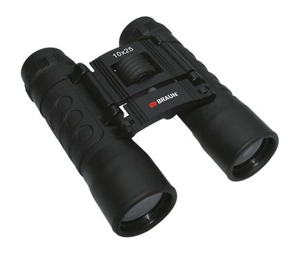 Abbildung BRAUN Fernglas mit ULTRALIT®-Glasobjektiv, 10-facher Vegrößerung, einem Objektivdurchmesser von 25 mm und einem Sehfeld von 101m in einer Entfernung von 1000m