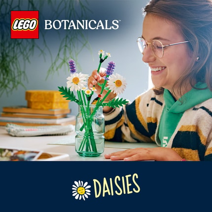 Abbildung Süße LEGO® Gänseblümchen zum Bauen
