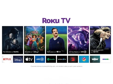 Abbildung 4k HDR TV mit ROKU TV und Game Master