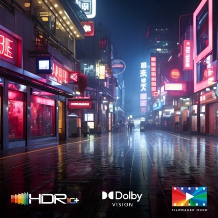 Abbildung Genießen Sie ein atemberaubendes Kinoerlebnis auf einem 4K OLED Fernseher