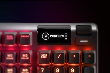 Abbildung Hybride, mechanische Gaming-Tastatur mit OLED-Smart-Display