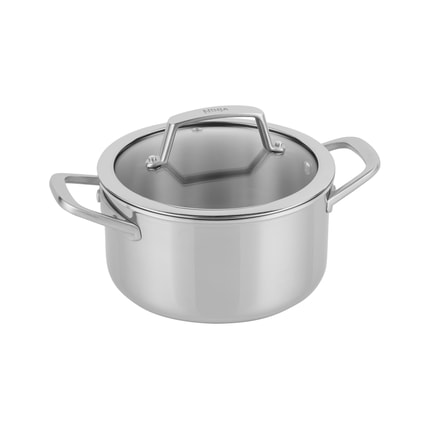 Abbildung Dies sind unsere Ninja EverClad Töpfe und Pfannen aus Edelstahl, die auch bei anspruchsvollsten Kochbedingungen ein professionelles Ergebnis liefern