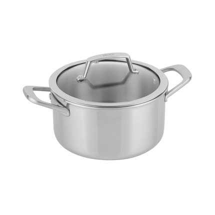 Abbildung Dies sind unsere Ninja EverClad Töpfe und Pfannen aus Edelstahl, die auch bei anspruchsvollsten Kochbedingungen ein professionelles Ergebnis liefern