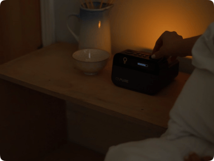 Abbildung Moment Charge ist auch eine dimmbare Nachtlampe