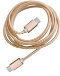 Abbildung PETER JÄCKEL FASHION 1,5m MFI Data Cable Gold für Typ-C/ Apple Lightning mit Sync- und Ladefunktion