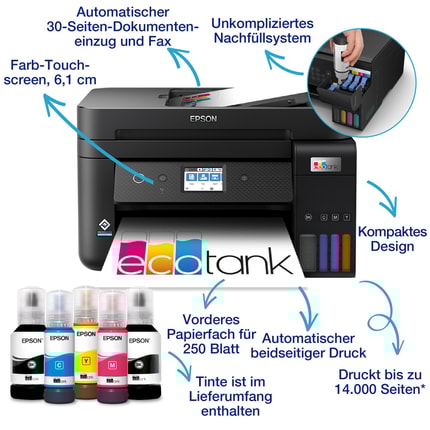 Abbildung Sparen Sie mit einem EcoTank-Tintentankdrucker bis zu 90 % Tintenkosten